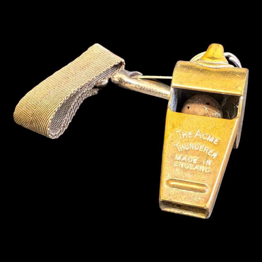 The Acme Thunderer Whistle Cork Ball Made in England Vintage